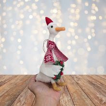 Load image into Gallery viewer, Goose with Wreath Hanging Decoration