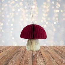 Load image into Gallery viewer, Deep Red Honeycomb Mushroom Paper Hanging Decoration