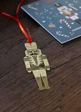 Load image into Gallery viewer, Gold Nutcracker Hanging Christmas Decoration