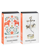 Load image into Gallery viewer, Gold Horse Tealight Spinner