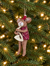 Load image into Gallery viewer, Musician Mice Trio Hanging Christmas Decorations (3)