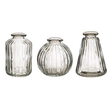 Load image into Gallery viewer, Plain Glass Bud Vases - Set of 3
