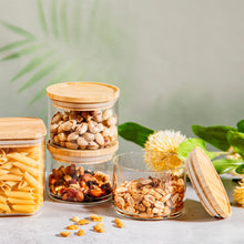 Load image into Gallery viewer, Stacking Glass Storage Jars - Set of 3