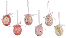 Load image into Gallery viewer, Pink Gloss Foam Easter Eggs Set of 6 for Bunny Decor