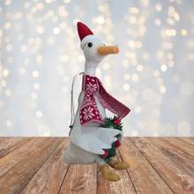 Load image into Gallery viewer, Goose with Wreath Hanging Decoration
