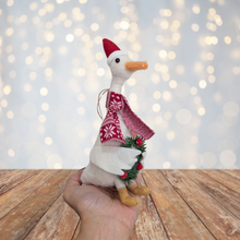 Load image into Gallery viewer, Goose with Wreath Hanging Decoration
