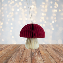 Load image into Gallery viewer, Deep Red Honeycomb Mushroom Paper Hanging Decoration
