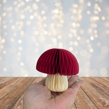 Load image into Gallery viewer, Deep Red Honeycomb Mushroom Paper Hanging Decoration
