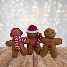 Load image into Gallery viewer, Festive Gingerbread Decorations (3)
