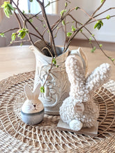 Load image into Gallery viewer, Soft Bunny Ornament with Happy Easter Wooden Tag
