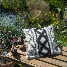 Load image into Gallery viewer, Scandi Boho Cushion Cover – 40x40cm | Monochrome Geometric Design
