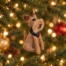 Load image into Gallery viewer, Dog With Bandana Felt Decoration
