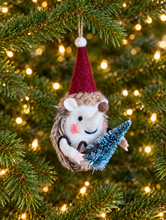 Load image into Gallery viewer, Festive Hedgehogs Hanging Decoration - Assorted (4 in total)
