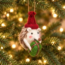 Load image into Gallery viewer, Festive Hedgehogs Hanging Decoration - Assorted (4 in total)

