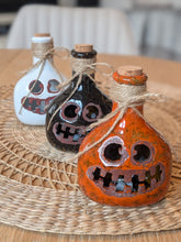 Load image into Gallery viewer, Set of 3 Halloween Light Up Pottery Bottles – 13cm
