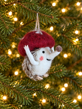 Load image into Gallery viewer, Festive Hedgehogs Hanging Decoration - Assorted (4 in total)
