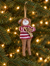 Load image into Gallery viewer, Musician Mice Trio Hanging Christmas Decorations (3)
