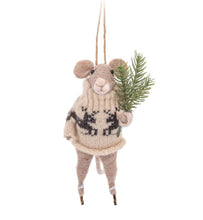 Load image into Gallery viewer, Ice-Skating Mouse ornament
