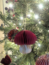 Load image into Gallery viewer, Deep Red Honeycomb Mushroom Paper Hanging Decoration

